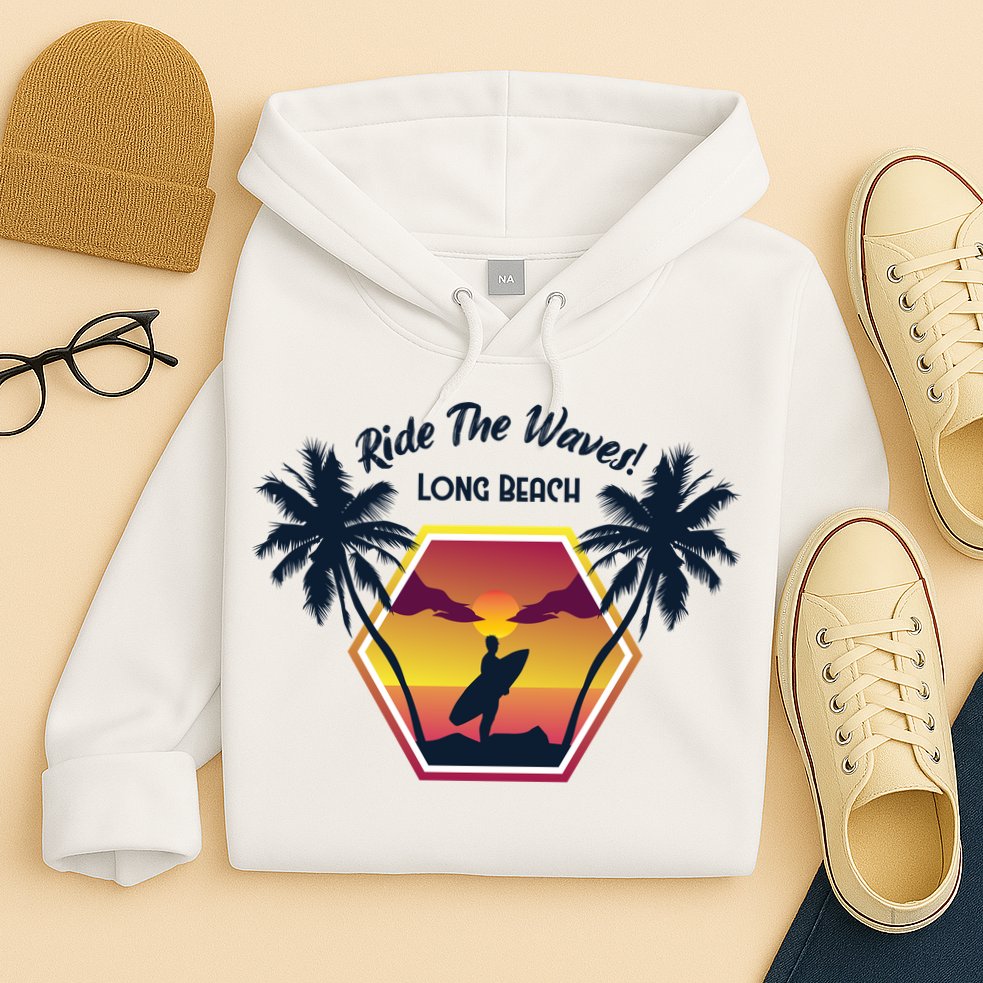 Ride The Waves Long Beach Hoodie