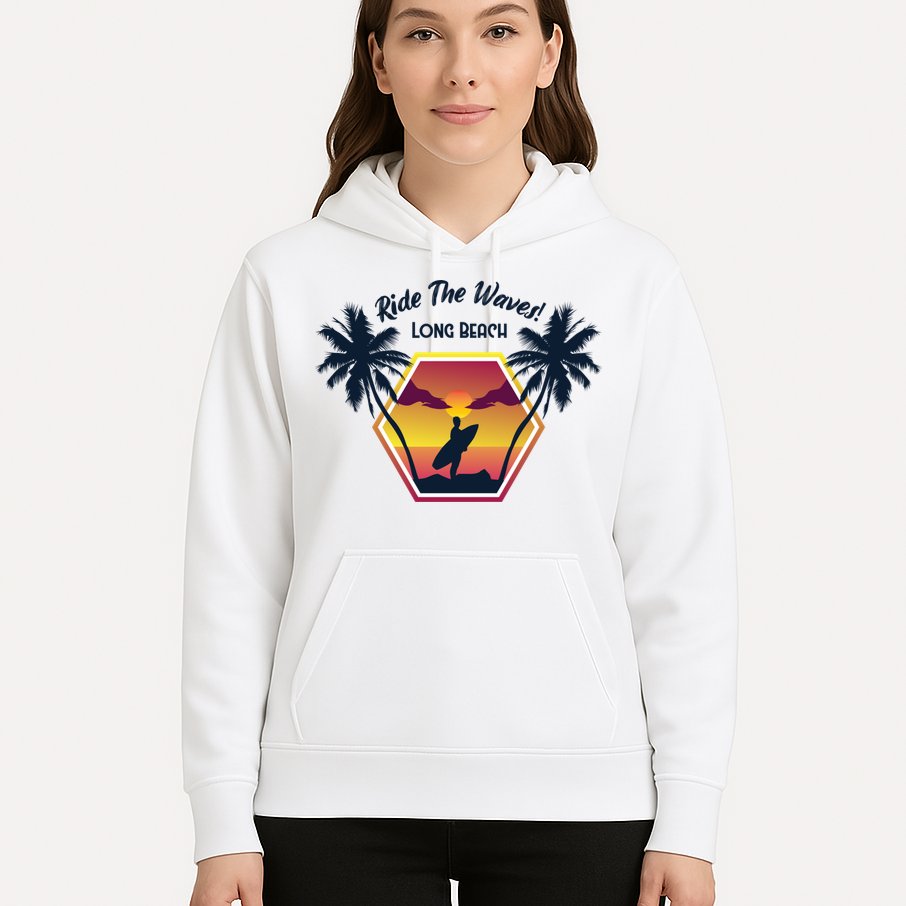 Ride The Waves Long Beach Hoodie
