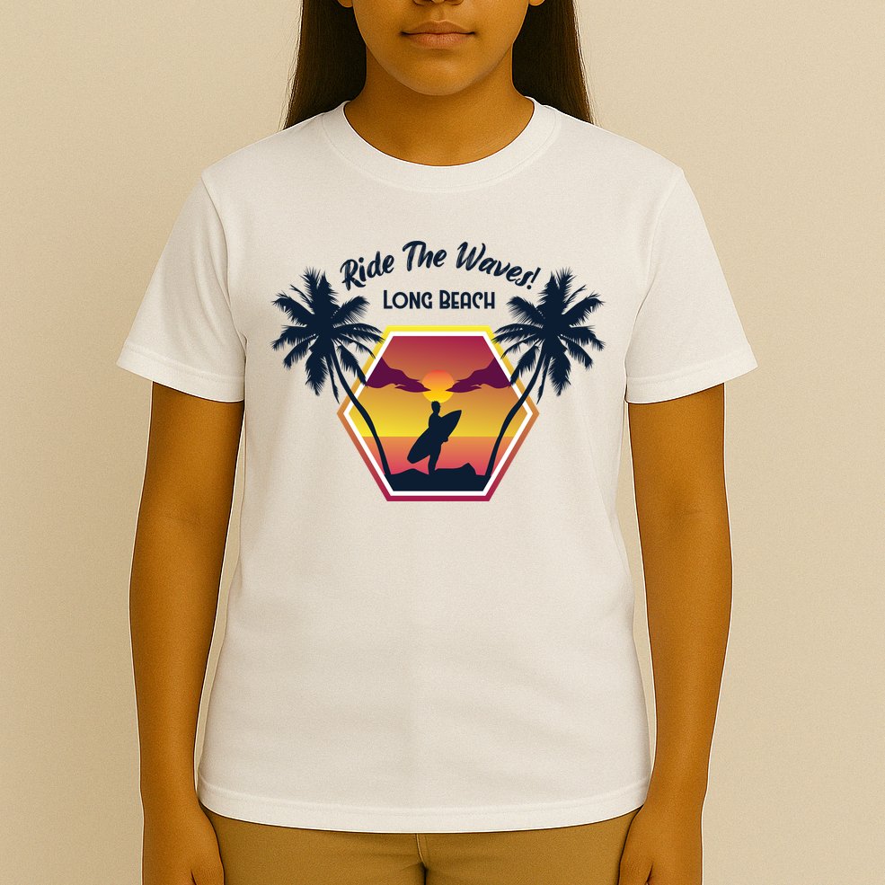 Ride The Waves Long Beach T-Shirt