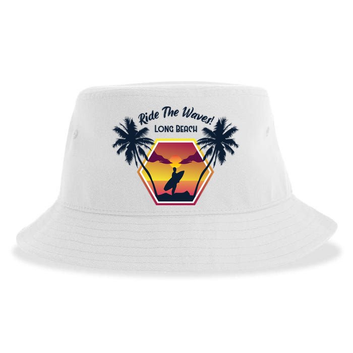 Ride The Waves Long Beach Sustainable Bucket Hat