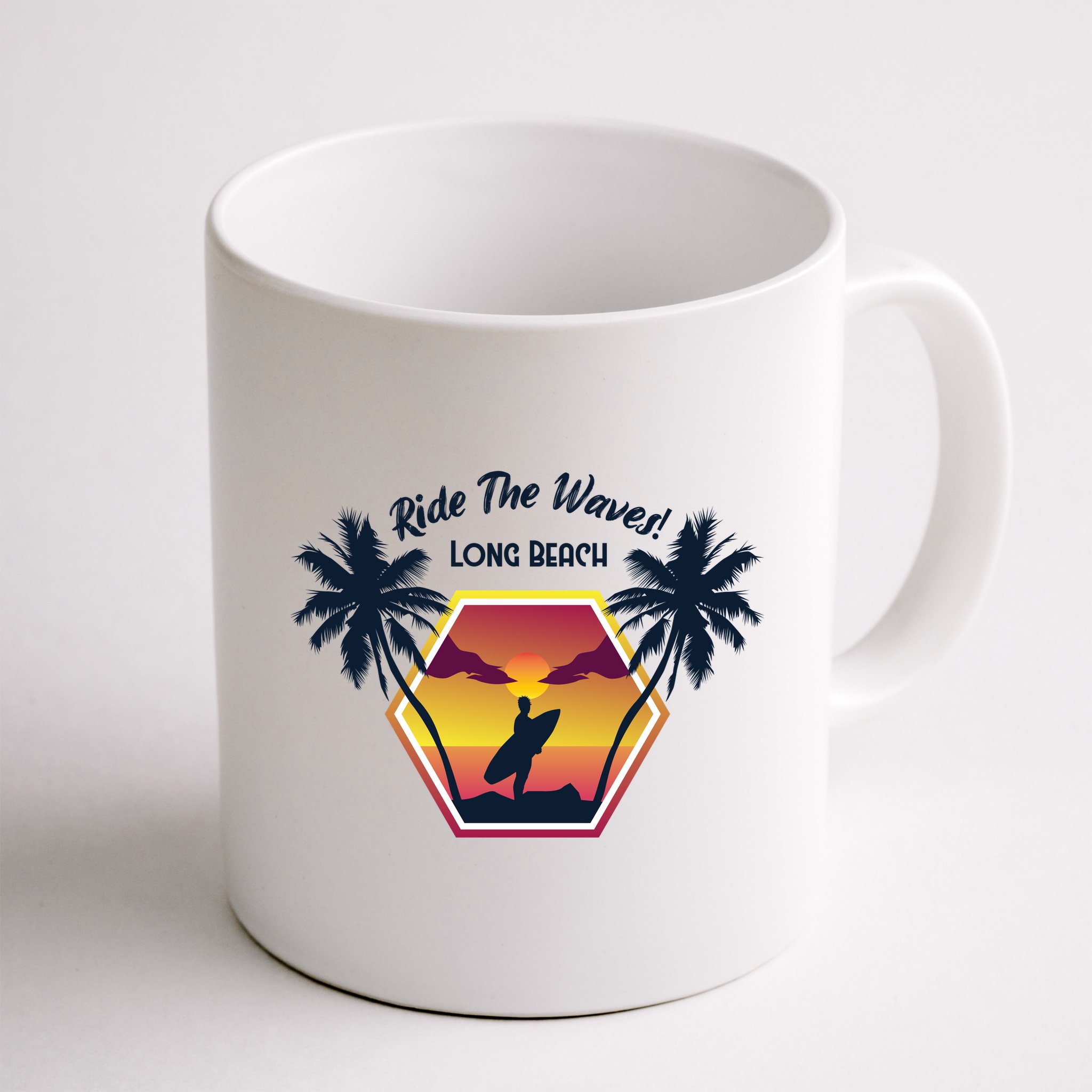Ride The Waves Long Beach Mug