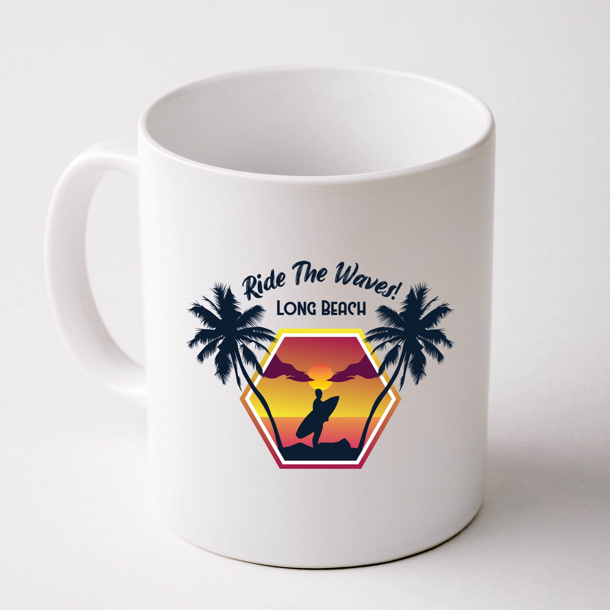 Ride The Waves Long Beach Mug