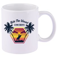 Ride The Waves Long Beach 11oz C Handle Ceramic Mug