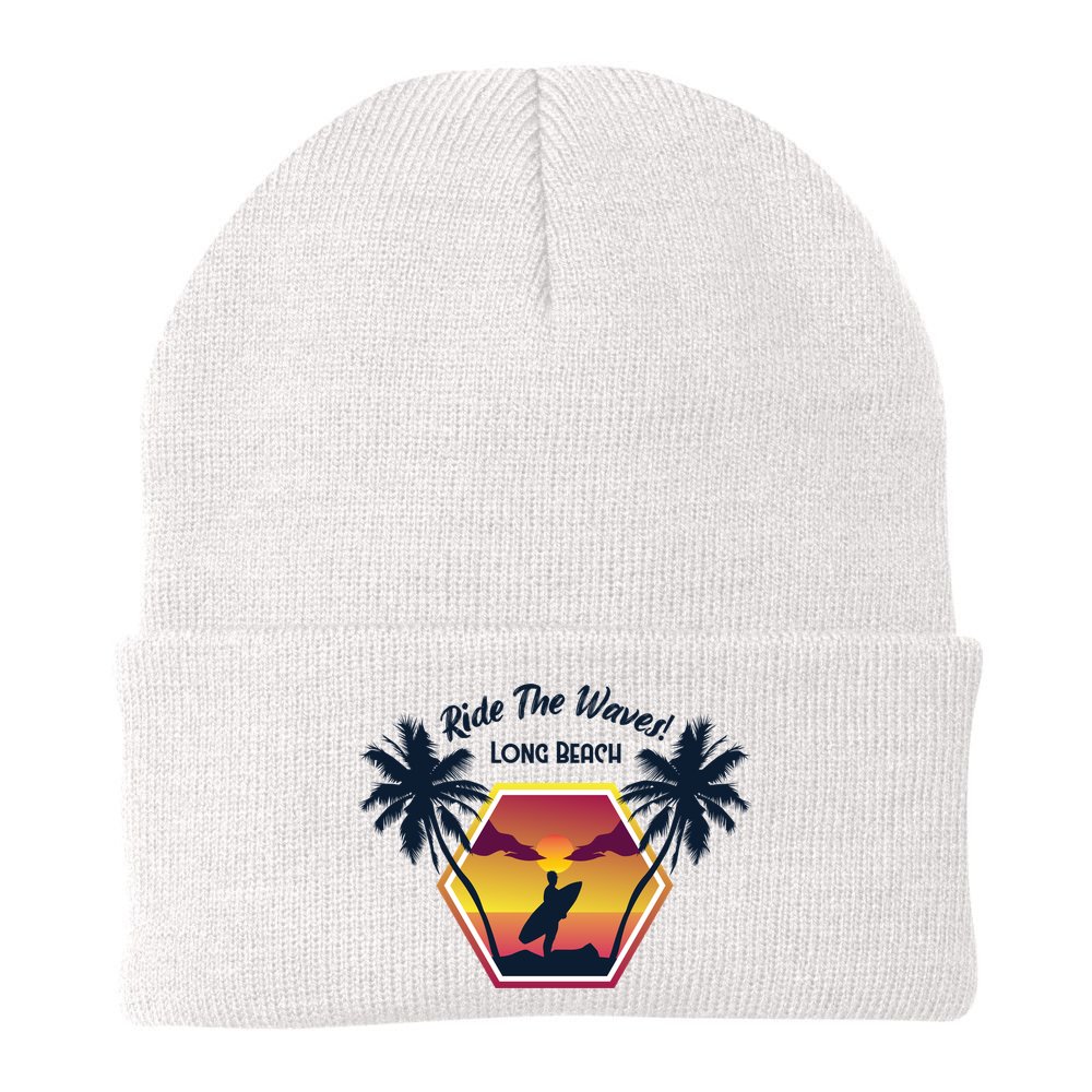 Ride The Waves Long Beach Beanie