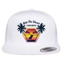 Ride The Waves Long Beach Flat Bill Trucker Hat