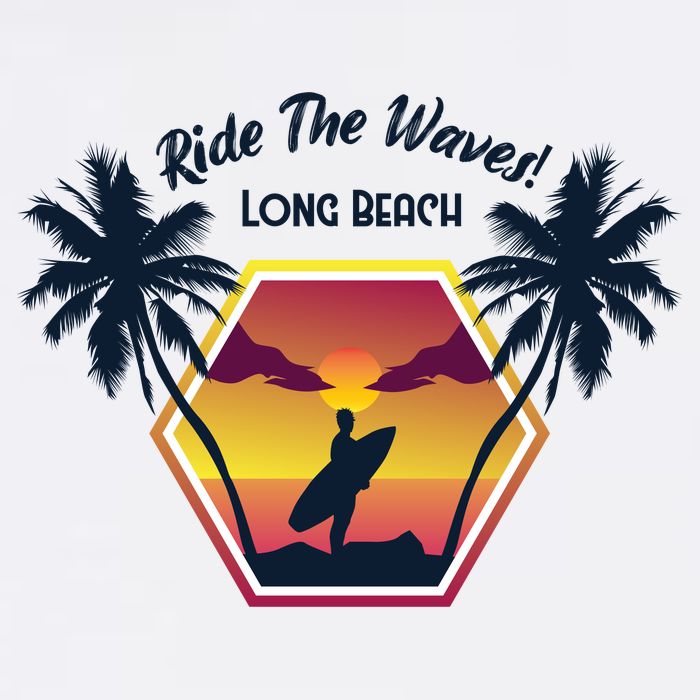 Ride The Waves Long Beach Magnet