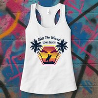 Ride The Waves Long Beach Womens Tank Top