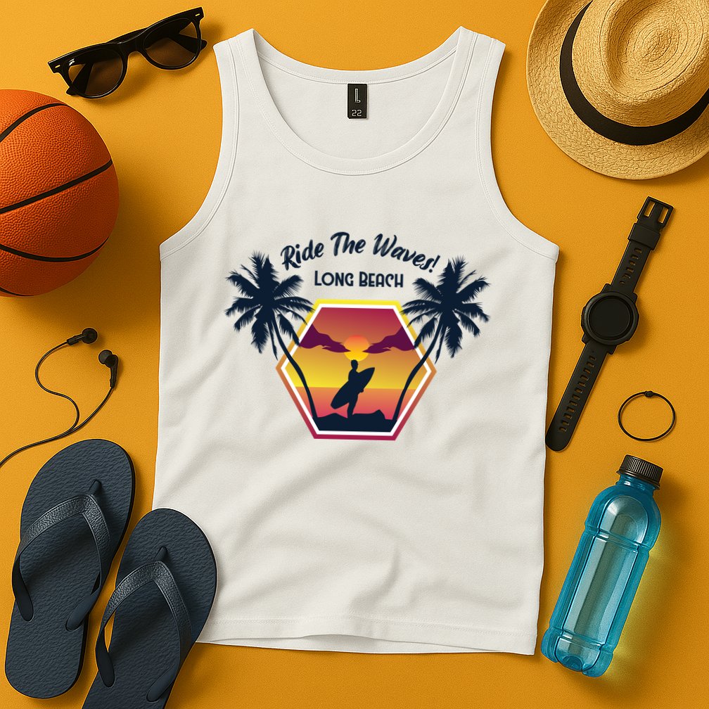 Ride The Waves Long Beach Tank Top