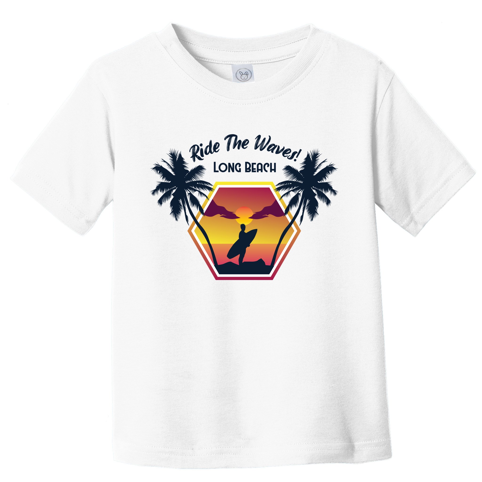 Ride The Waves Long Beach Toddler T-Shirt