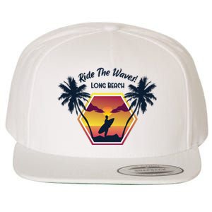 Ride The Waves Long Beach Wool Snapback Cap