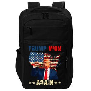 Retro Trump Won Again 2024 Us Vote 47th President Election Impact Tech Backpack