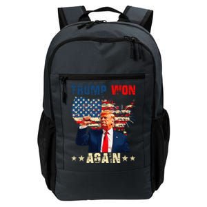 Retro Trump Won Again 2024 Us Vote 47th President Election Daily Commute Backpack