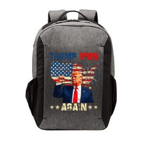 Retro Trump Won Again 2024 Us Vote 47th President Election Vector Backpack