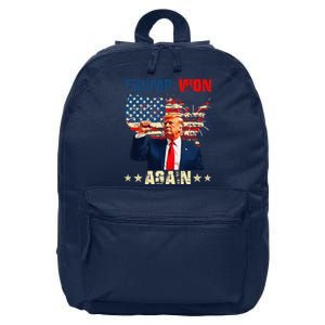 Retro Trump Won Again 2024 Us Vote 47th President Election 16 in Basic Backpack