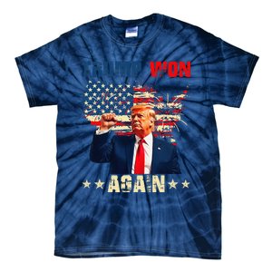 Retro Trump Won Again 2024 Us Vote 47th President Election Tie-Dye T-Shirt