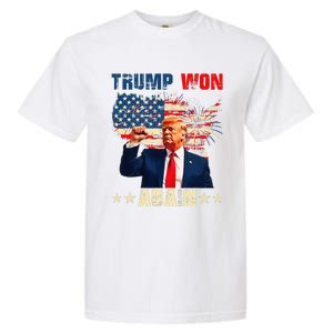 Retro Trump Won Again 2024 Us Vote 47th President Election Garment-Dyed Heavyweight T-Shirt