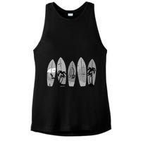 Ride the Waves with a Timeless Surfboard Ladies PosiCharge Tri-Blend Wicking Tank