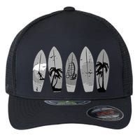 Ride the Waves with a Timeless Surfboard Flexfit Unipanel Trucker Cap