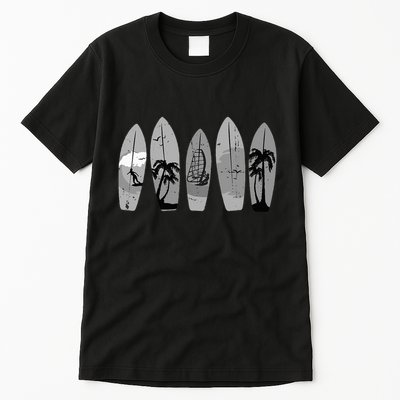 Ride the Waves with a Timeless Surfboard Tall T-Shirt