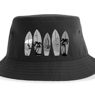 Ride the Waves with a Timeless Surfboard Sustainable Bucket Hat