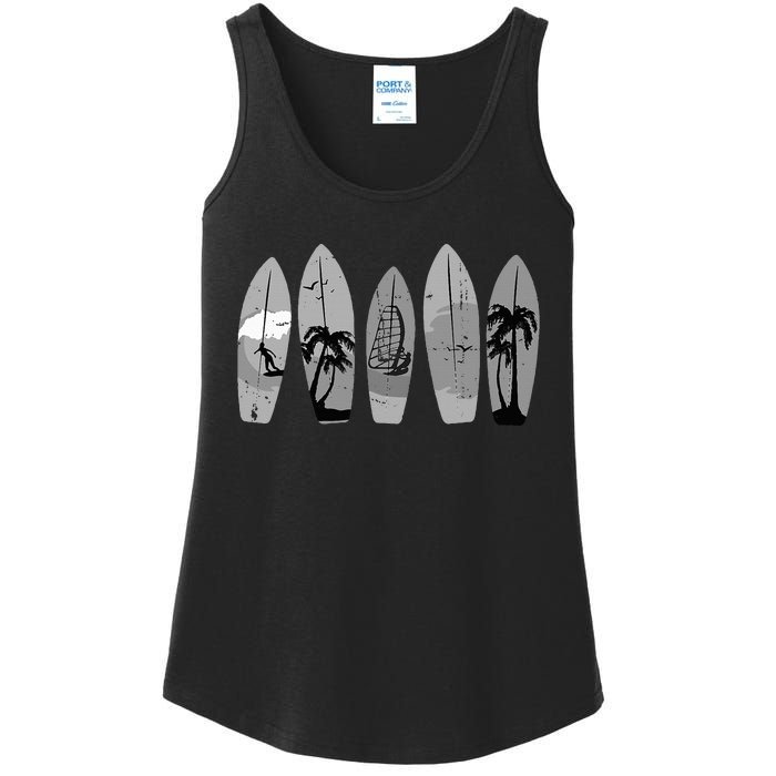 Ride the Waves with a Timeless Surfboard Ladies Essential Tank