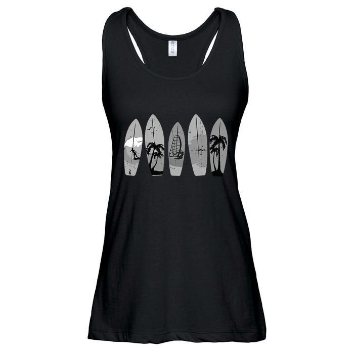 Ride the Waves with a Timeless Surfboard Ladies Essential Flowy Tank