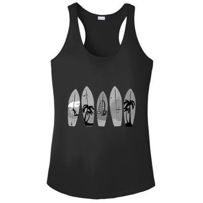 Ride the Waves with a Timeless Surfboard Ladies PosiCharge Competitor Racerback Tank