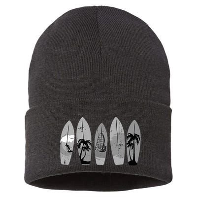 Ride the Waves with a Timeless Surfboard Sustainable Knit Beanie