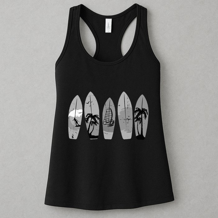 Ride the Waves with a Timeless Surfboard Womens Tank Top