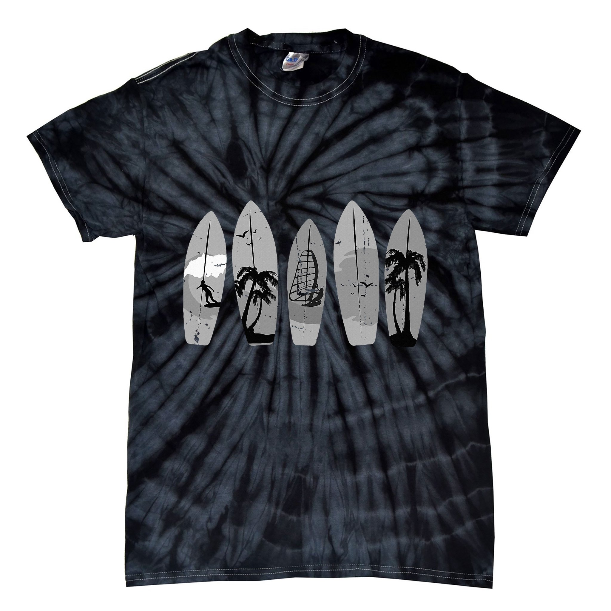 Ride the Waves with a Timeless Surfboard Tie-Dye T-Shirt