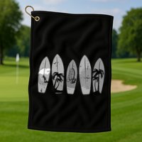 Ride the Waves with a Timeless Surfboard Golf Towel