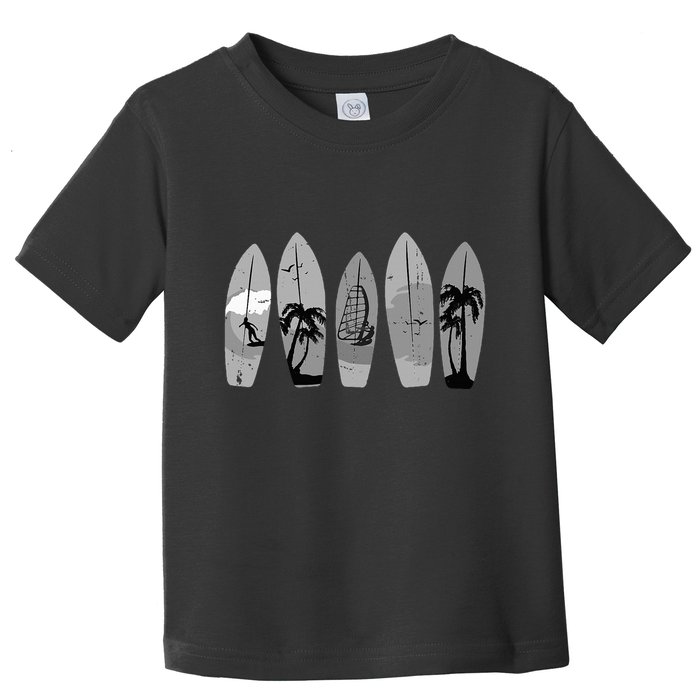 Ride the Waves with a Timeless Surfboard Toddler T-Shirt