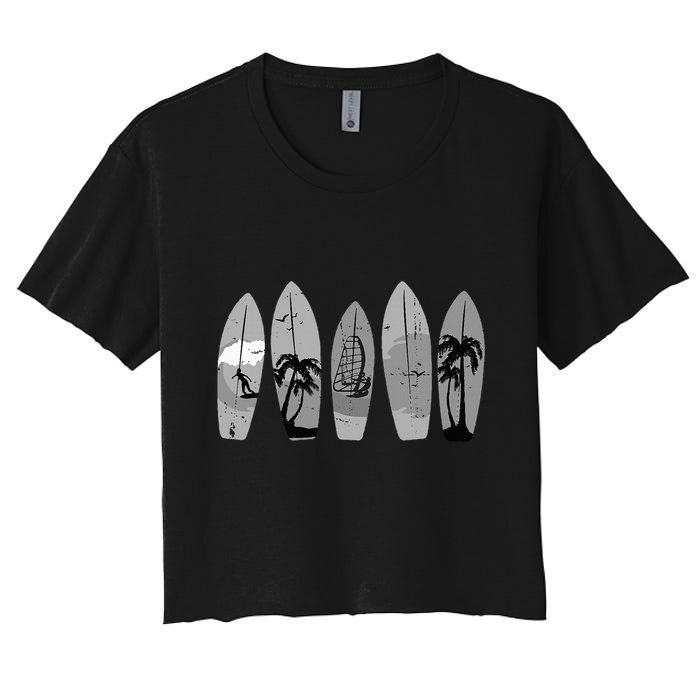 Ride the Waves with a Timeless Surfboard Crop Top