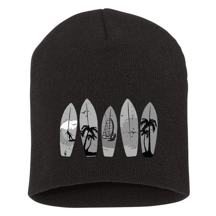Ride the Waves with a Timeless Surfboard Short Acrylic Beanie