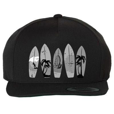 Ride the Waves with a Timeless Surfboard Wool Snapback Cap