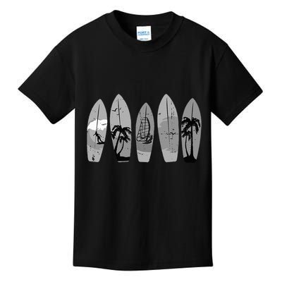 Ride the Waves with a Timeless Surfboard Kids T-Shirt