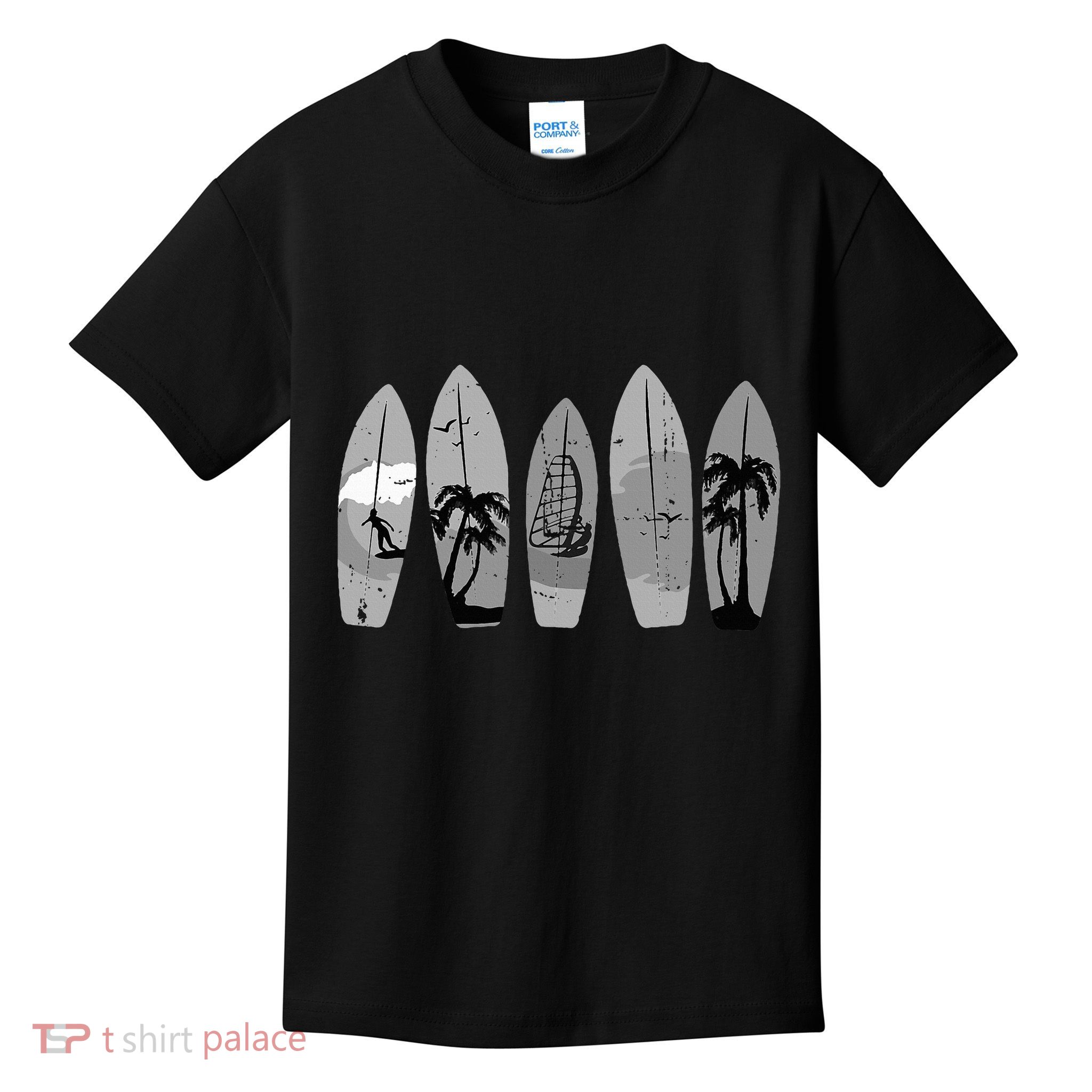Ride the Waves with a Timeless Surfboard Kids T-Shirt
