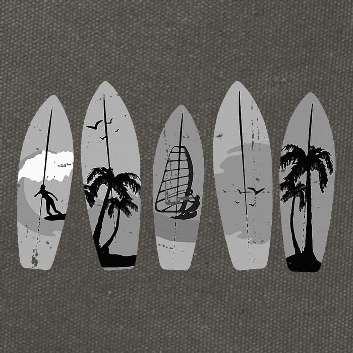 Ride the Waves with a Timeless Surfboard Cotton Canvas Backpack