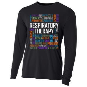 Respiratory Therapist Words Therapy Care Week Cooling Performance Long Sleeve Crew