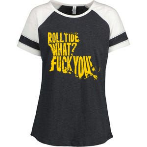 Roll Tide What F You Enza Ladies Jersey Colorblock Tee