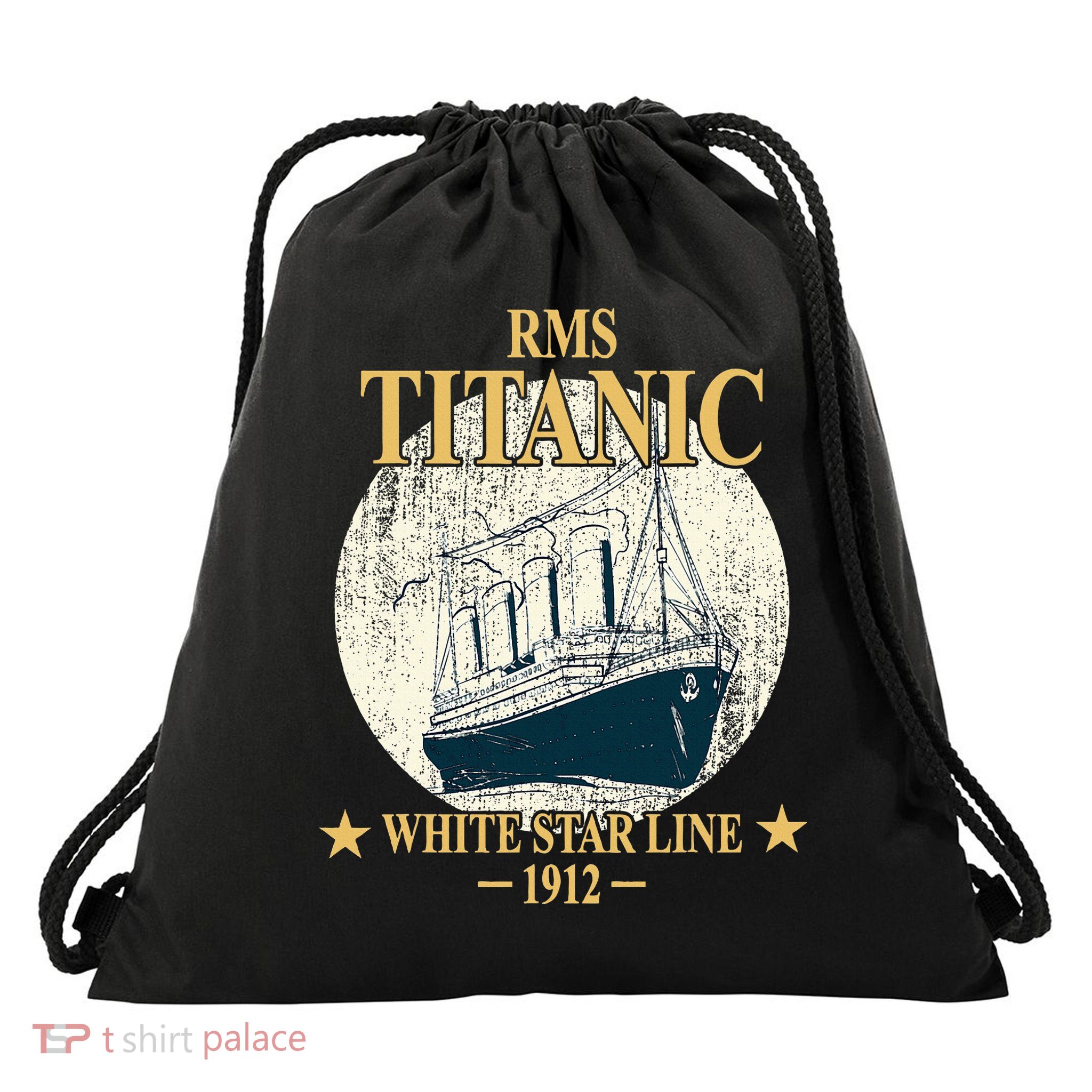 Rms Titanic White Star Line Cruise Ship 1912 Drawstring Bag