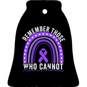 Remember Those Who Cannot Dementia Alzheimer's Awareness Ceramic Bell Ornament