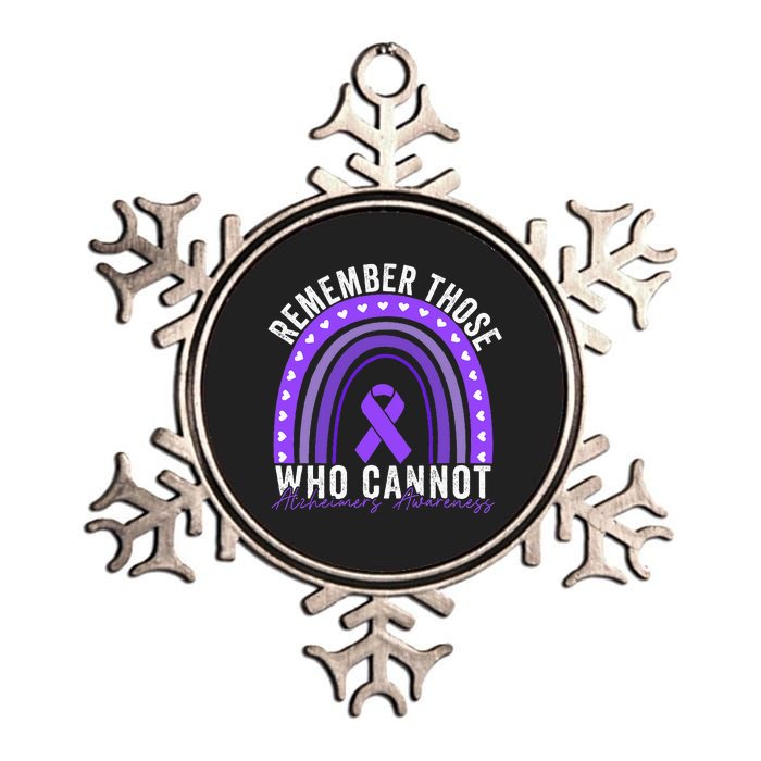 Remember Those Who Cannot Dementia Alzheimer's Awareness Metallic Star Ornament