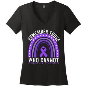 Remember Those Who Cannot Dementia Alzheimer's Awareness Women's V-Neck T-Shirt