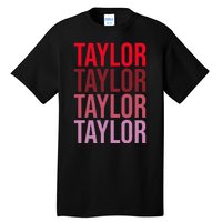 Retro Taylor Wordmark Pattern I Love Taylor Tall T-Shirt