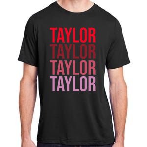 Retro Taylor Wordmark Pattern I Love Taylor Adult ChromaSoft Performance T-Shirt