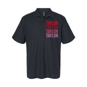 Retro Taylor Wordmark Pattern I Love Taylor Softstyle Adult Sport Polo