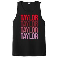 Retro Taylor Wordmark Pattern I Love Taylor PosiCharge Competitor Tank