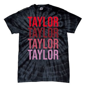 Retro Taylor Wordmark Pattern I Love Taylor Tie-Dye T-Shirt