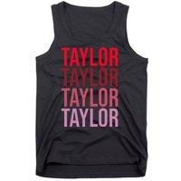 Retro Taylor Wordmark Pattern I Love Taylor Tank Top